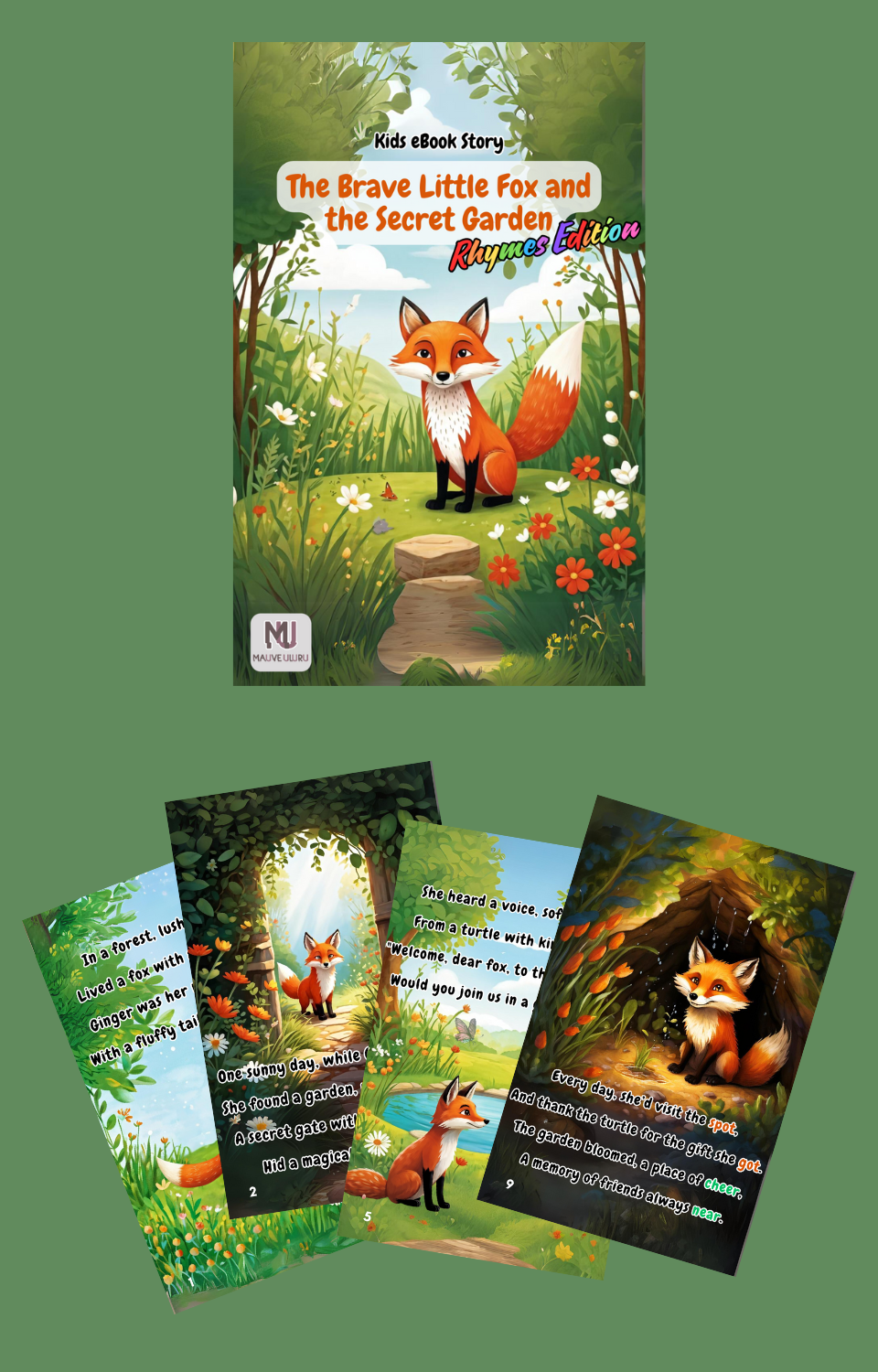 Kids Story eBook [Rhymes Edition] | The Brave Little Fox and the Secret Garden